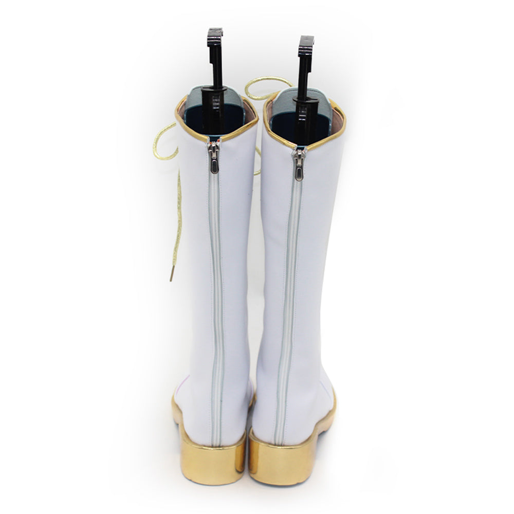 KPOP Demon Hunters Golden HUNTRIX Rumi weiß Stiefel Cosplay Schuhe