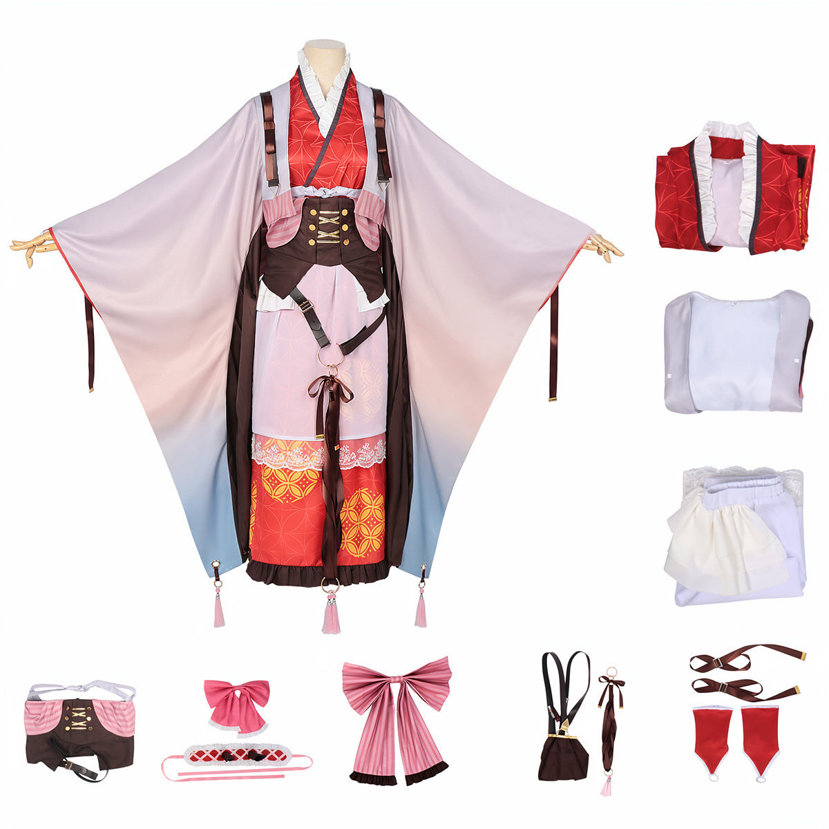 Kanao Tsuyuri Kostüm Kimetsu no Yaiba Feuerpferd Jahr Kanao Cosplay Outfit