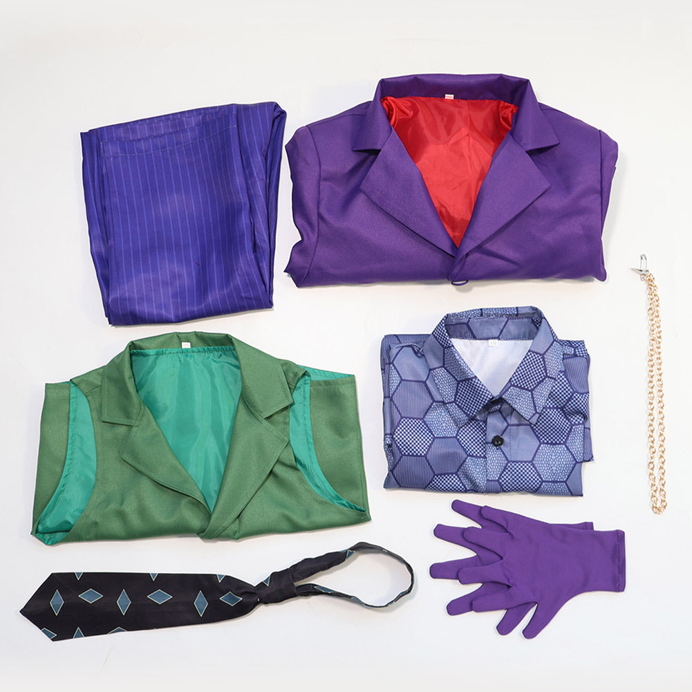 Kinder Jungen Dark Knight Joker Kostüm Cosplay Halloween Karneval Outfits