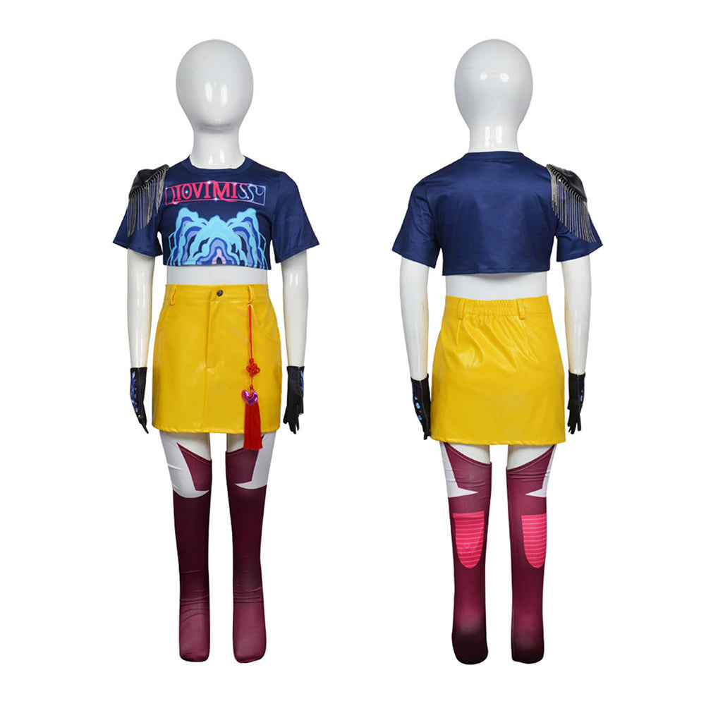 Kinder Mädchen HUNTRIX Mira Kostüm Kpop Demon Hunters Mira Cosplay Outfits