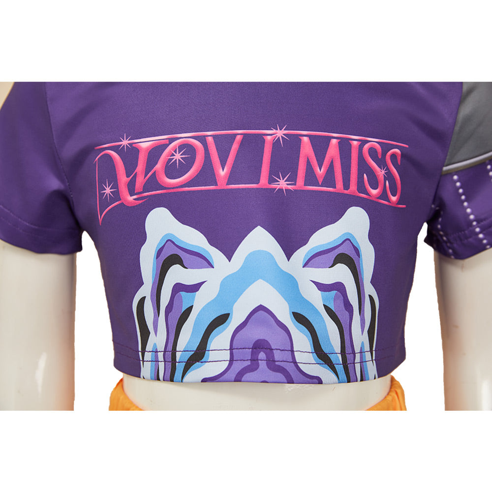Kinder Mira Kostüm Set KPOP Demon Hunters Huntrix Mira Cosplay Outfits