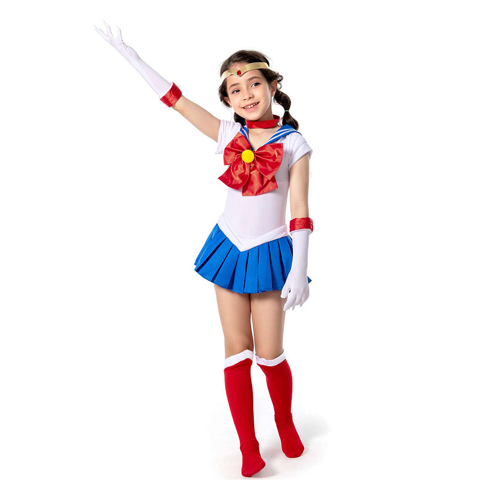 Sailor Moon Kinder Tsukino Usagi Kostüm Mädchen Halloween Karneval Kostüm