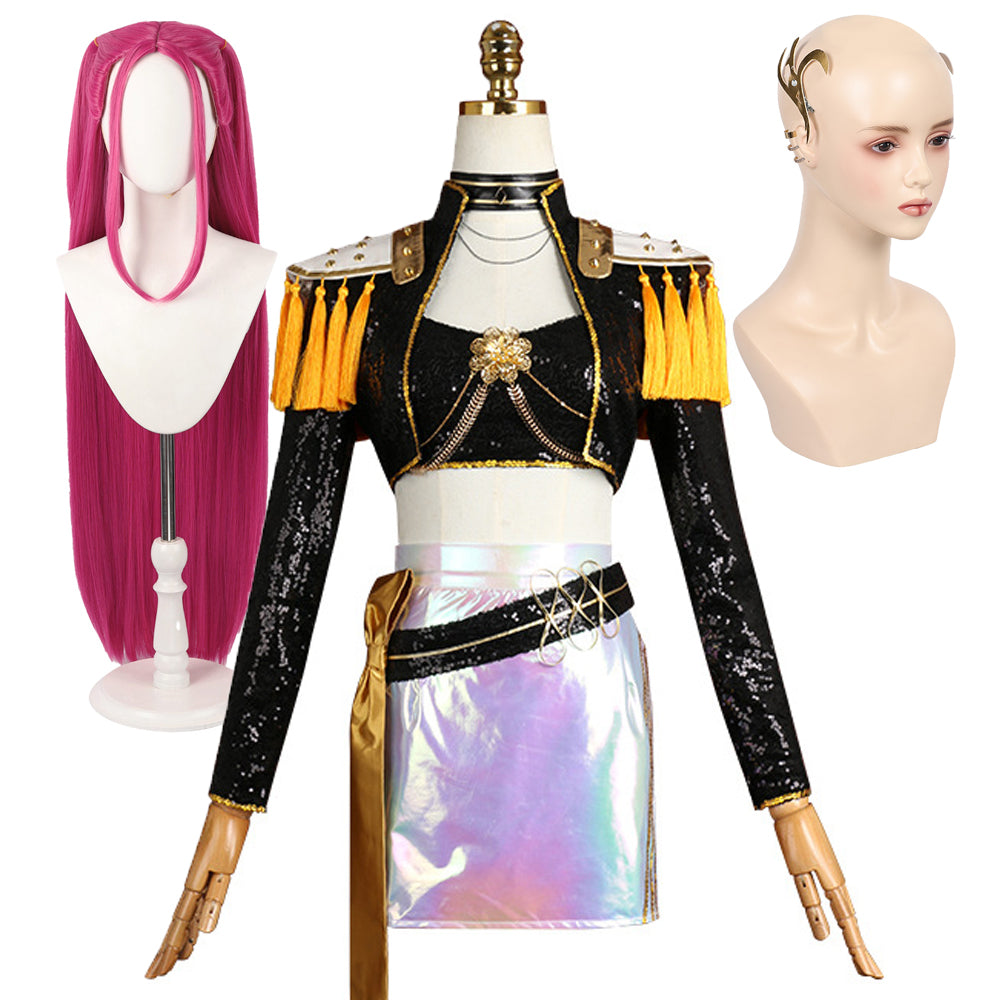 HUNTRIX Mira Golden Kostüm KPop Demon Hunters Mira Cosplay Outfits