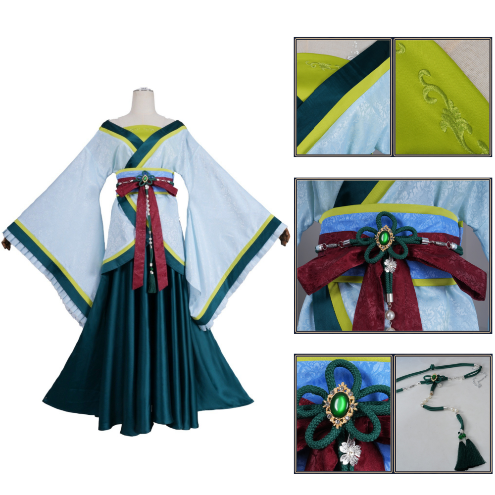 Kusuriya no Hitorigoto The Apothecary Diaries Maomao weiß grün Hanfu Cosplay Outfit