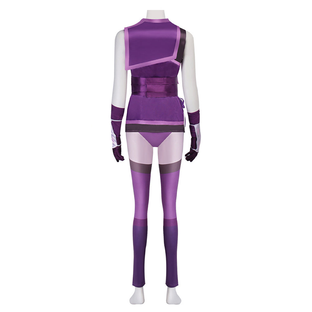 MK Mileena Kostüm Set Mortal Kombat Milenna lila Cosplay Outfits