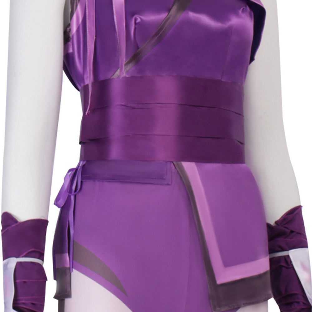 MK Mileena Kostüm Set Mortal Kombat Milenna lila Cosplay Outfits