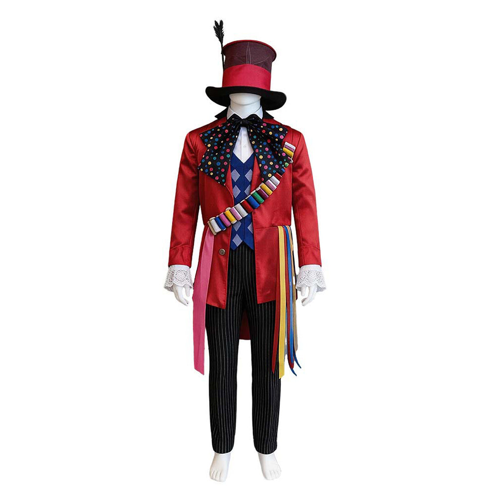 Mad Hatter rot Kostüm Alice in Wonderland Hatter Cosplay Outfit