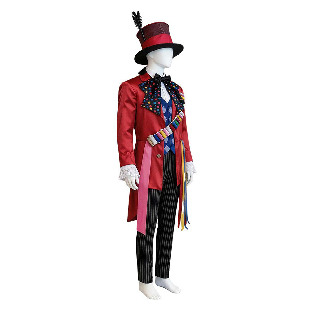 Mad Hatter rot Kostüm Alice in Wonderland Hatter Cosplay Outfit