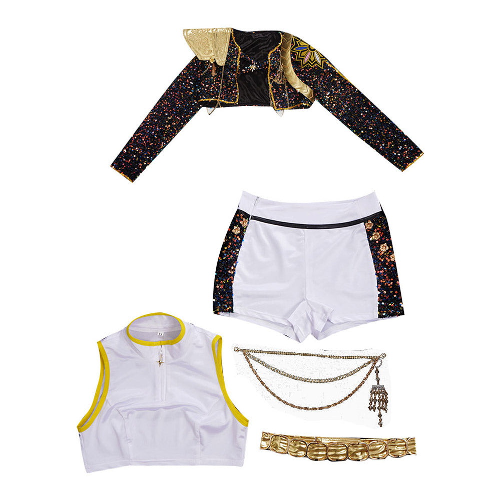 Mädchen Kinder Huntrix Rumi Golden schwarz Cosplay Outfits
