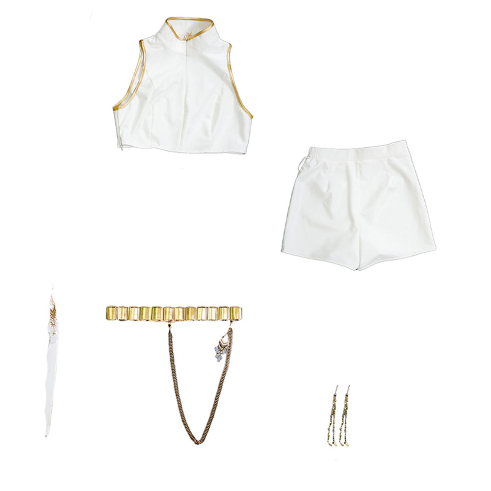 Mädchen Kinder Huntrix Rumi weiß Cosplay Outfits