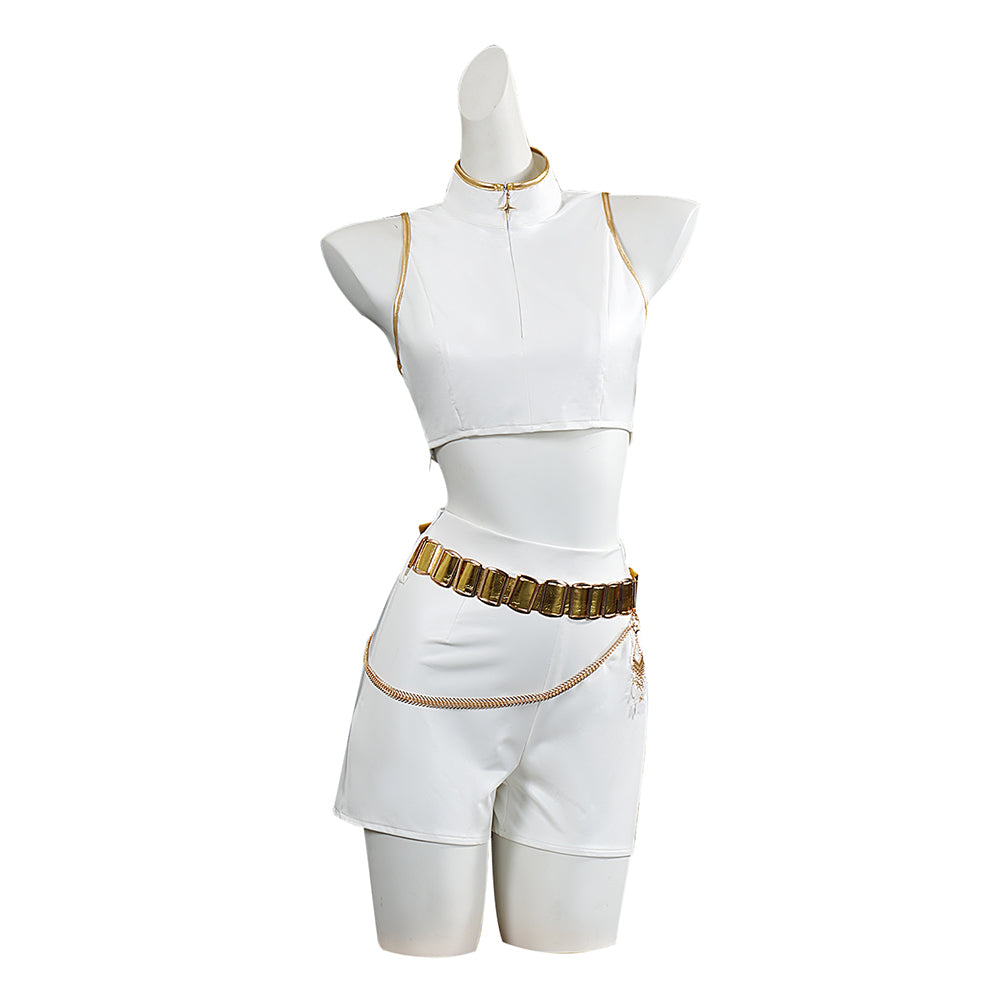 Mädchen Kinder Huntrix Rumi weiß Cosplay Outfits