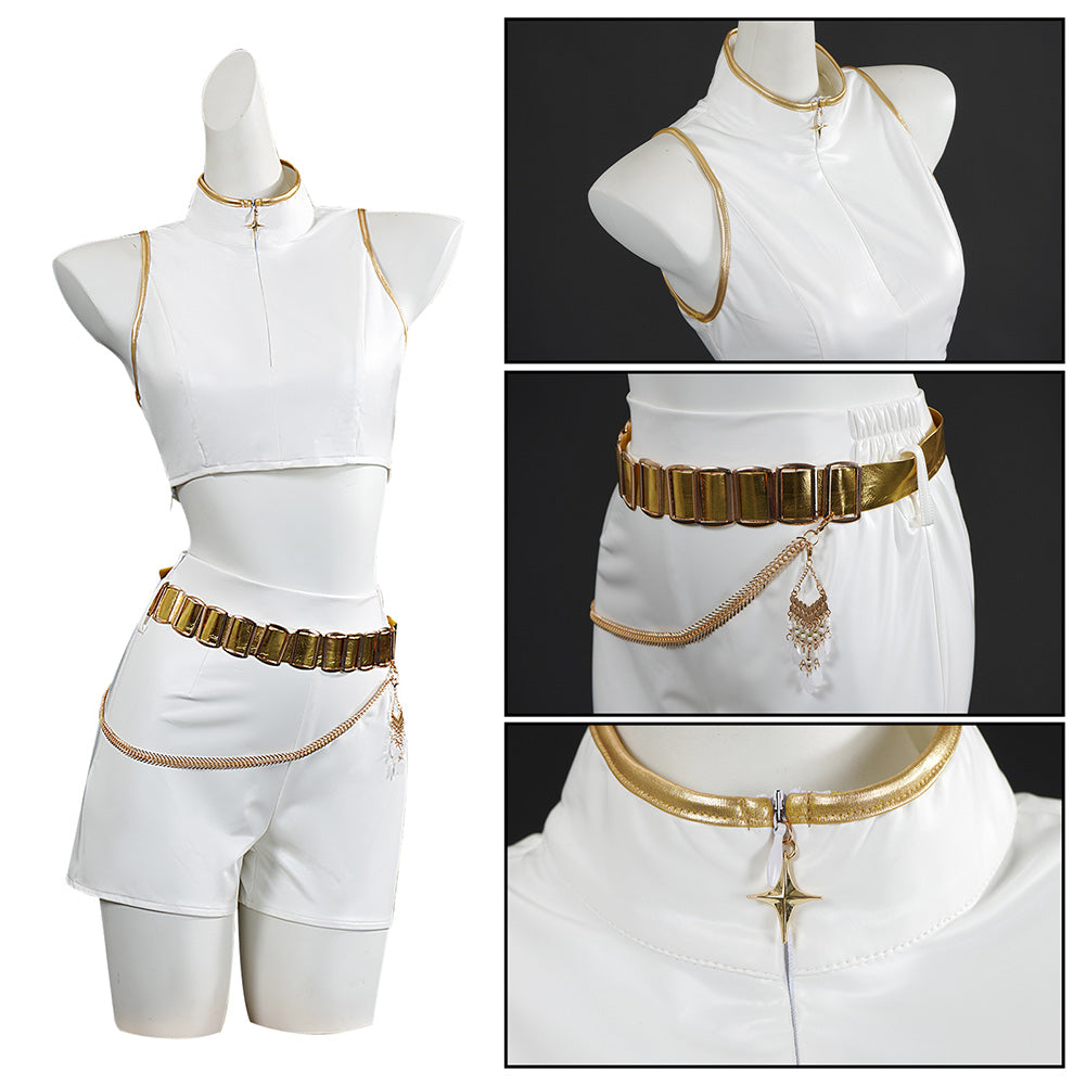 Mädchen Kinder Huntrix Rumi weiß Cosplay Outfits