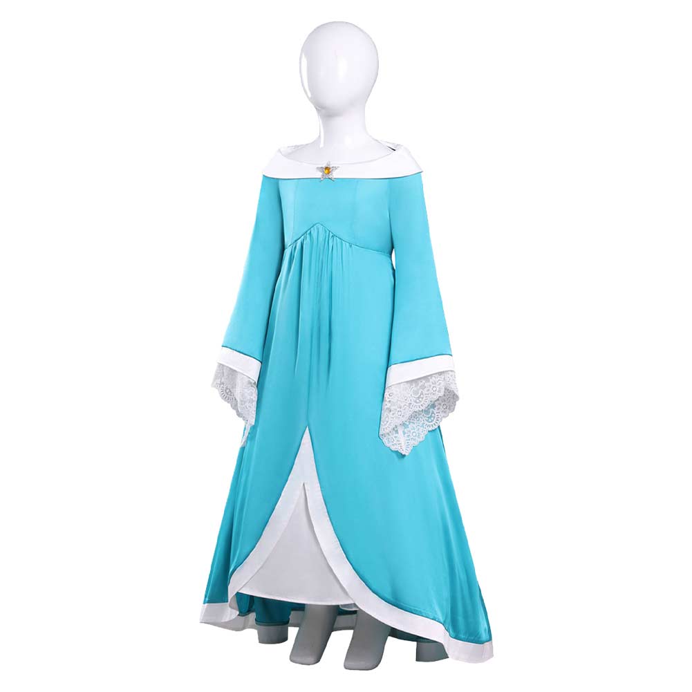 Mädchen Prinzessin Rosalina blau Kleid Cosplay Kostüm