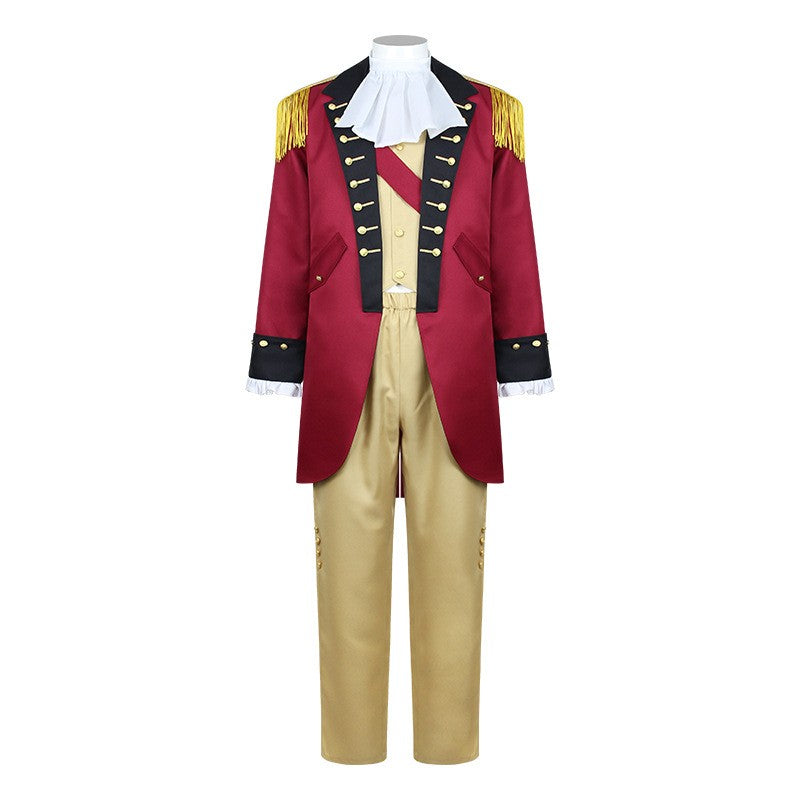 Männer Militär Offizier Kostüm Kolonial Uniform George Washington Outfits