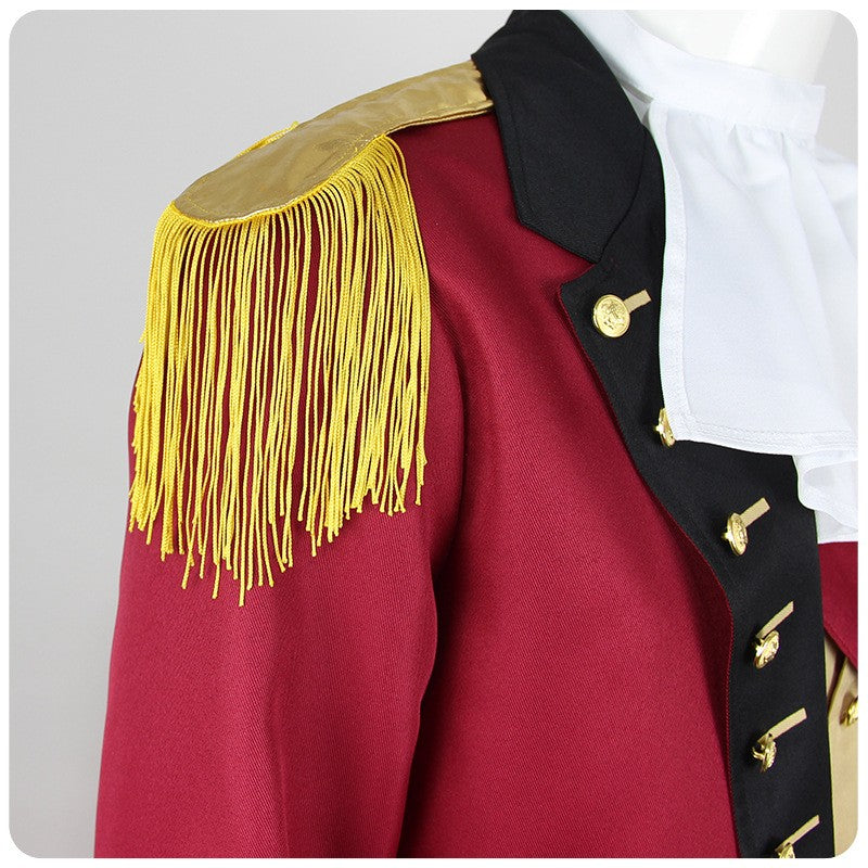 Männer Militär Offizier Kostüm Kolonial Uniform George Washington Outfits