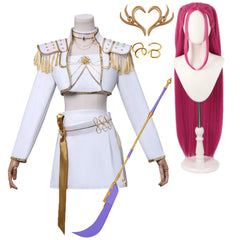 Mira Soundtrack Kostüm KPop Demon Hunters Mira weiß Cosplay Outfits mit schwert