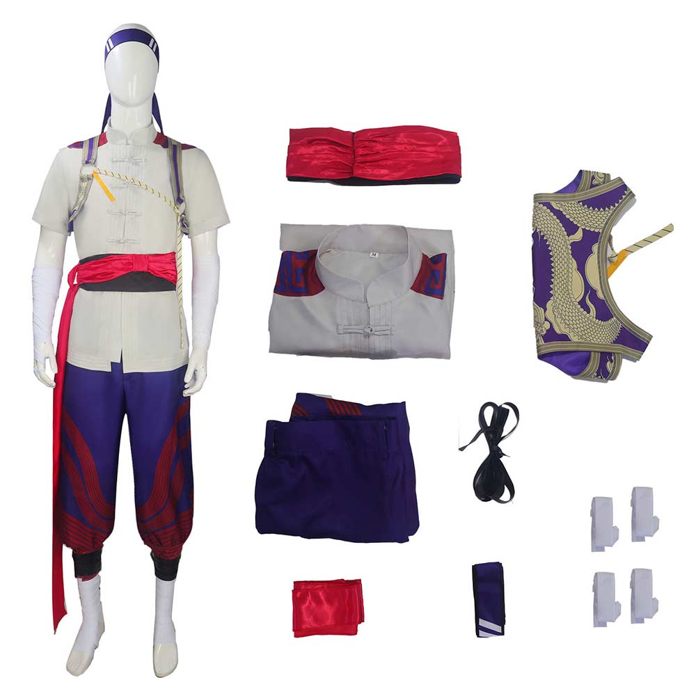 Mortal Kombat Liu Kang Cosplay Kostüm Halloween Karneval Outfits