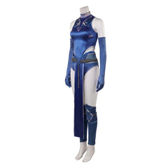 Mortal Kombat Prinzessin Kitana blau Kostüm Cosplay Outfit