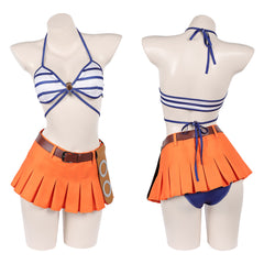 Nami Bademode One Piece Nami gestreift Sommer 3tlg. Badeanzug