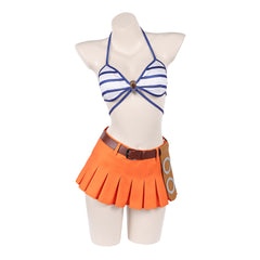 Nami Bademode One Piece Nami gestreift Sommer 3tlg. Badeanzug