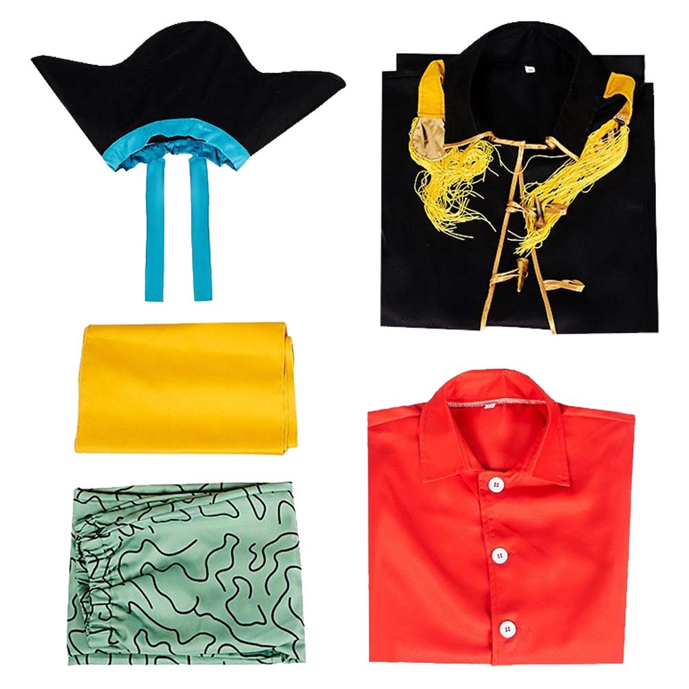 Marshall·D·Teach Kostüm SET One Piece Kapitän Cosplay Halloween Karneval Outfits