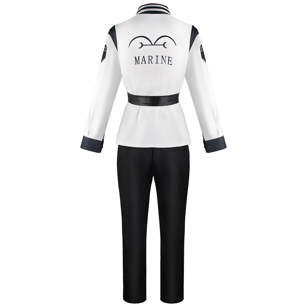 One Piece Marines Uniform Cosplay Halloween Karneval Kostüm Set