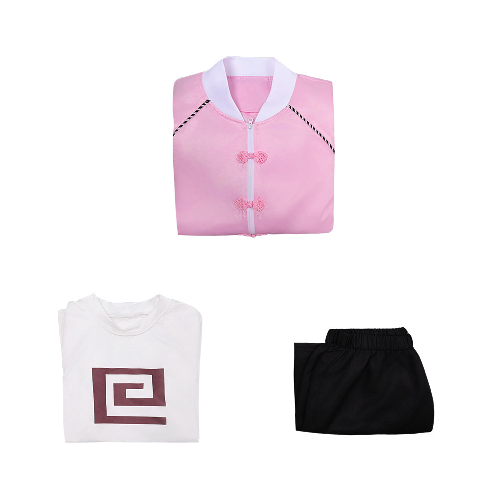 Lu Shaotang Kostüm SAKAMOTO DAYS Lu xiaotang rosa Cosplay Outfits