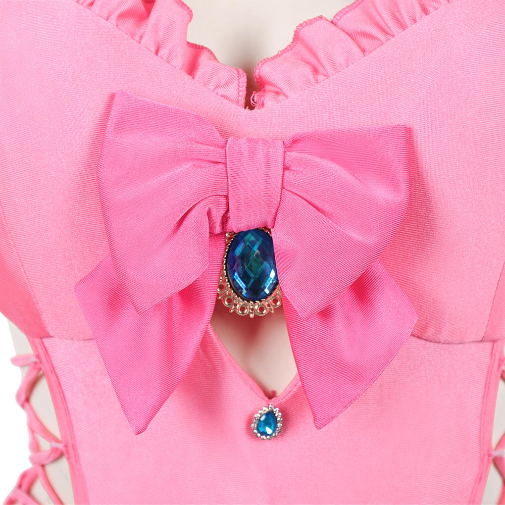 Princess Peach Cosplay Bademode Damen Sommer einteilige Badeanzug