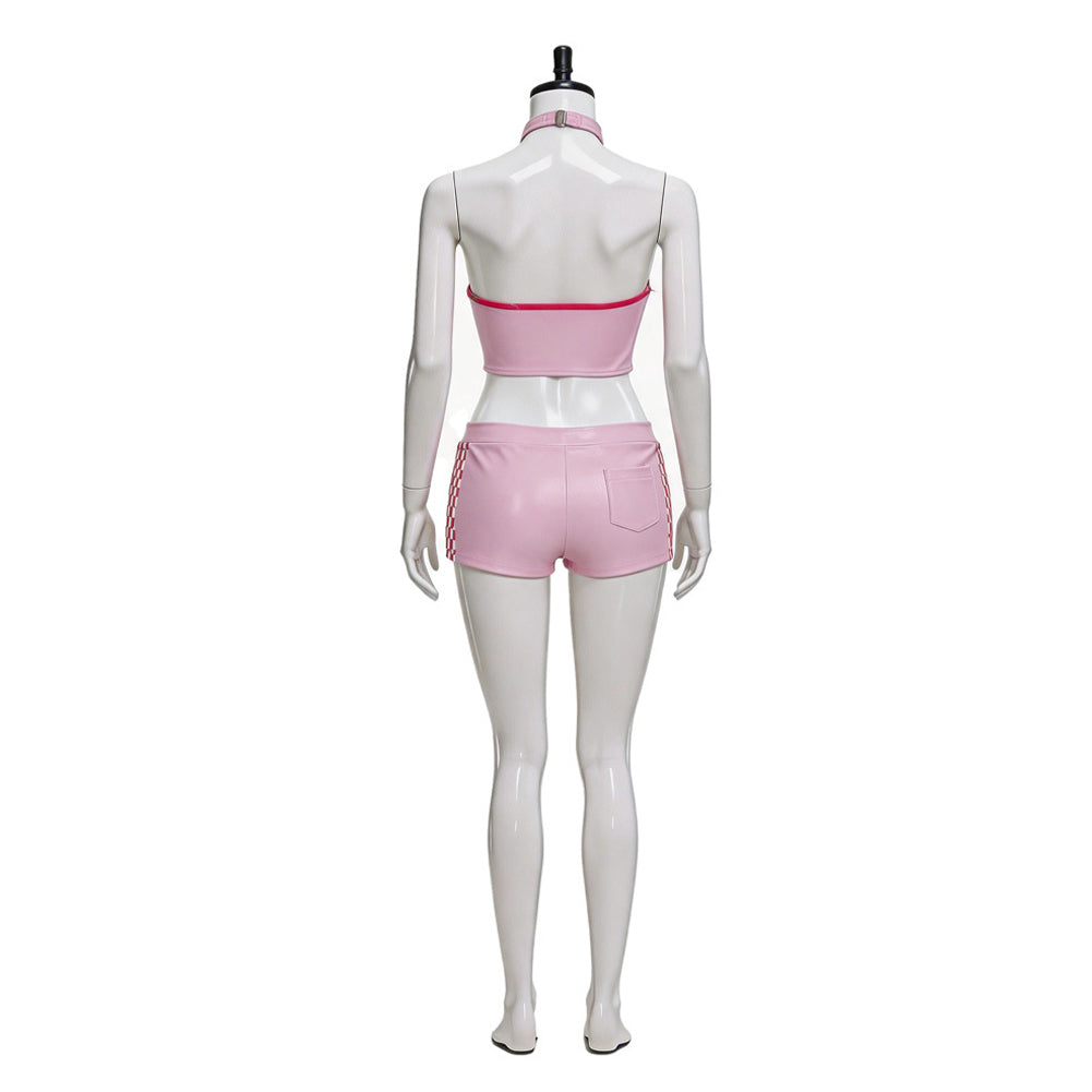 Prinzessin Peach Kunstleder Kostüm Set The Super Mario Bros. Movie Peach Cosplay Outfit