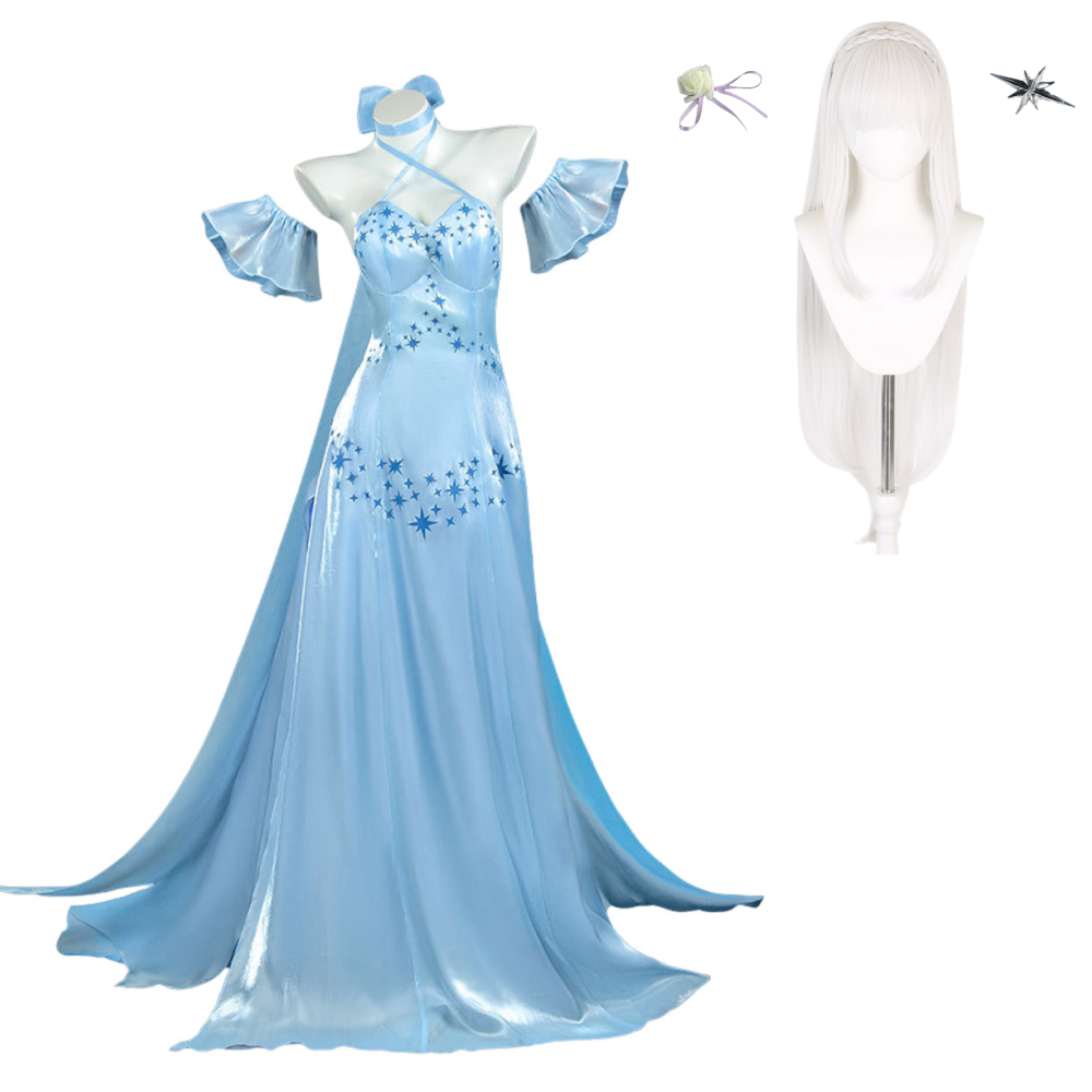 Re Zero Life in a different world from Zero Emilia Cosplay Kostüm Set
