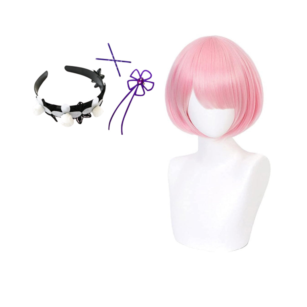 Re: Zero - Starting Life in Another World Rem Ram Perücke Cosplay Perücke