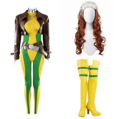 Rogue grün gelb Kostüm Set X-men Rogue Cosplay Outfit