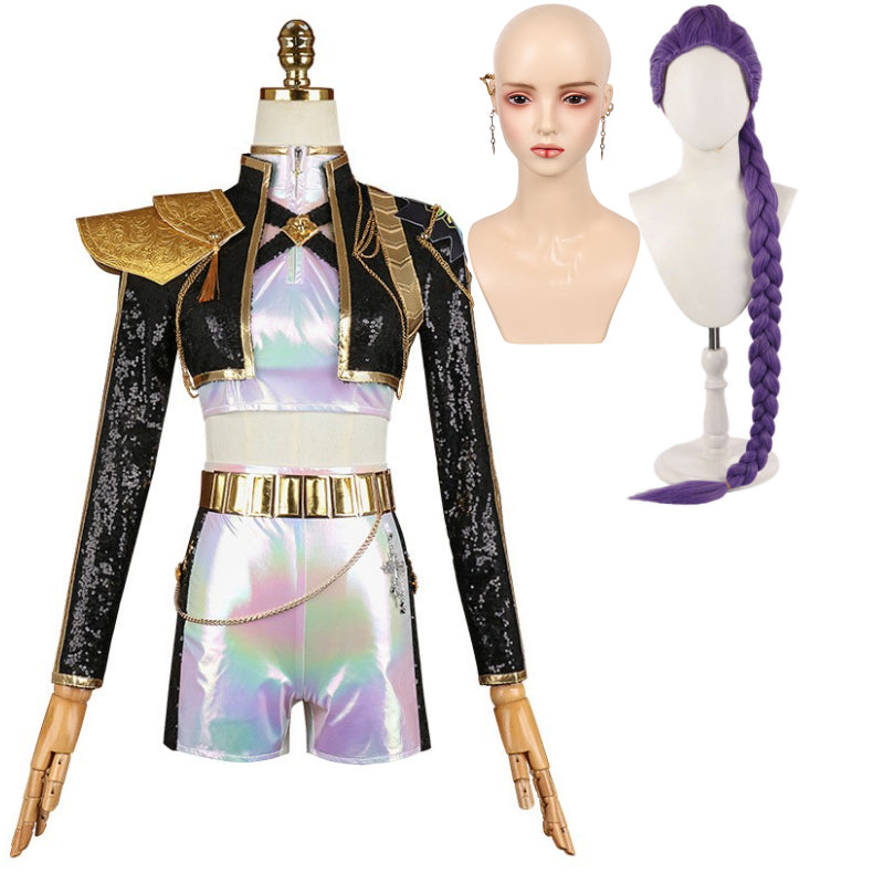 Rumi KPop Demon Hunters Girls Group HUNTRIX Rumi Golden Kostüm Cosplay Outfits