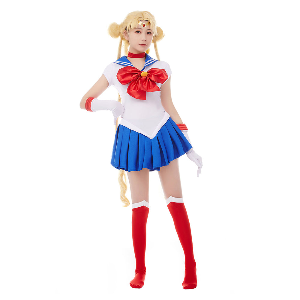 Sailor Moon Tsukino Usagi Uniform Cosplay Kostüm Halloween Karneval Kostüm