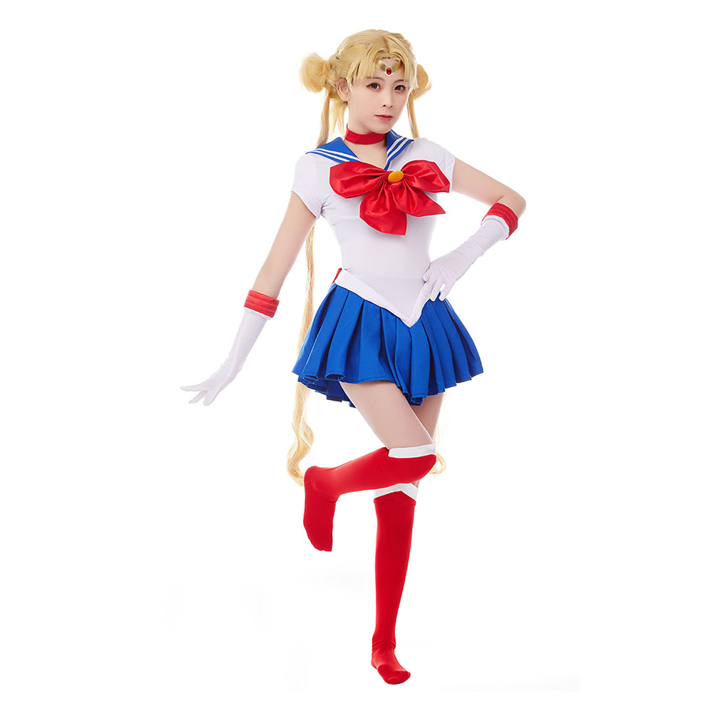 Sailor Moon Tsukino Usagi Uniform Cosplay Kostüm Halloween Karneval Kostüm