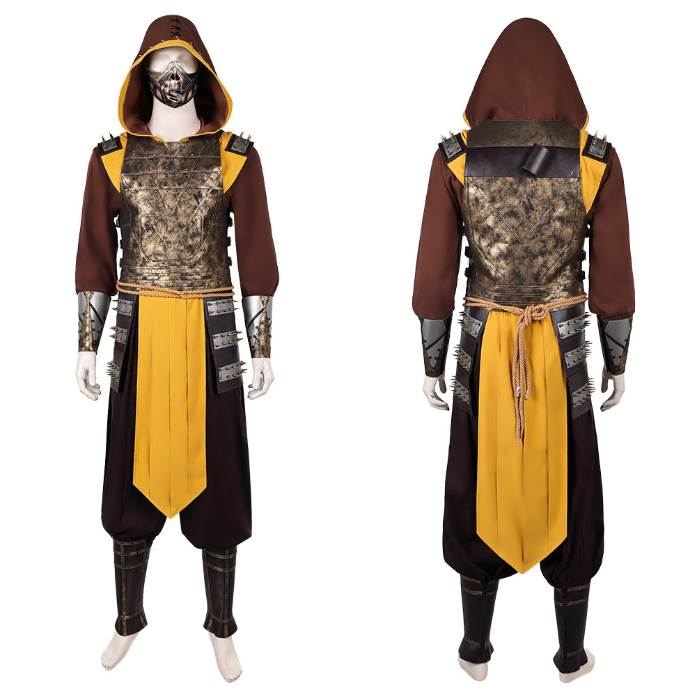 Scorpion Kostüm Set Mortal Kombat II Scorpion gelb Cosplay Outfits