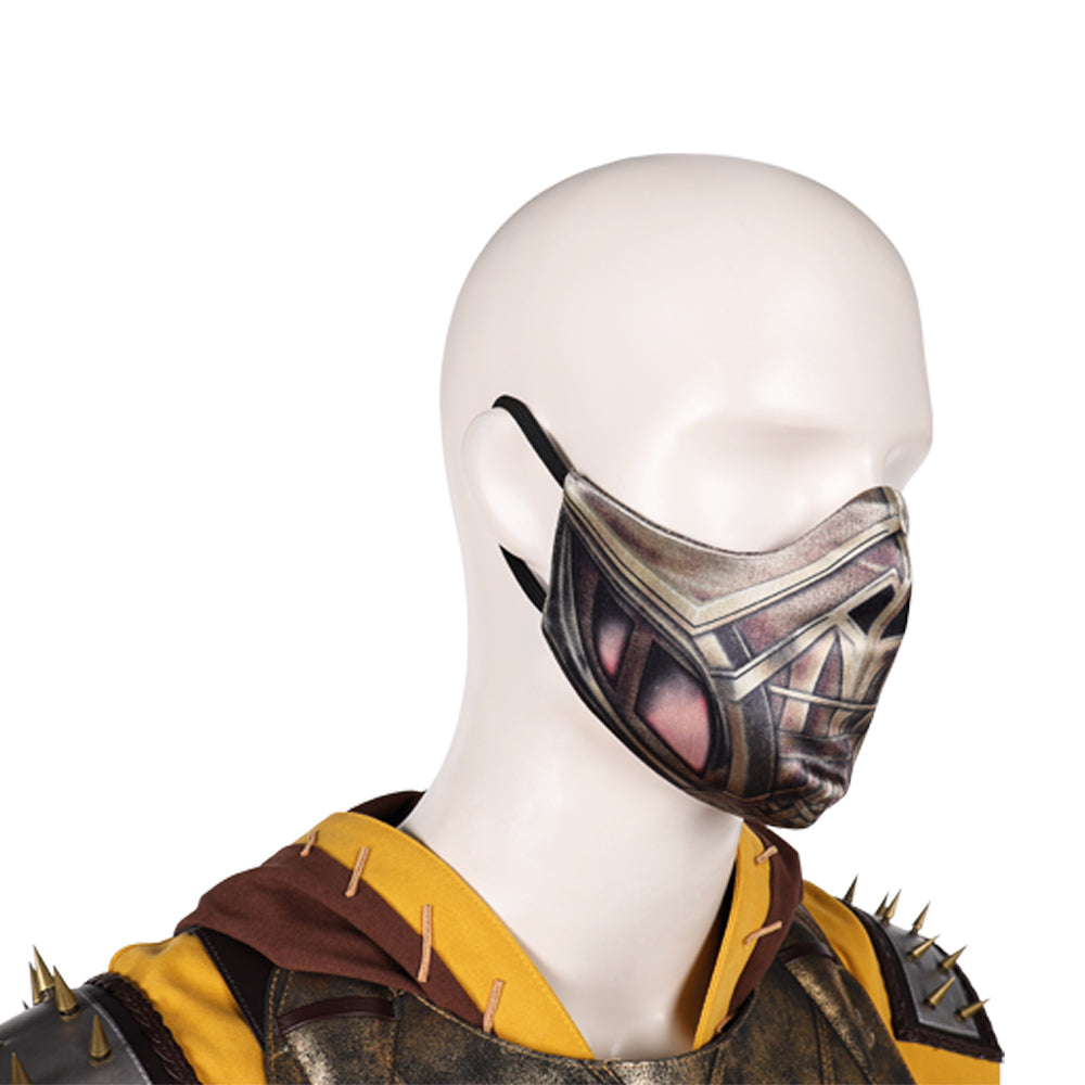 Scorpion Kostüm Set Mortal Kombat II Scorpion gelb Cosplay Outfits