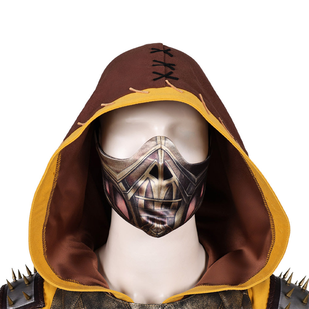 Scorpion Kostüm Set Mortal Kombat II Scorpion gelb Cosplay Outfits