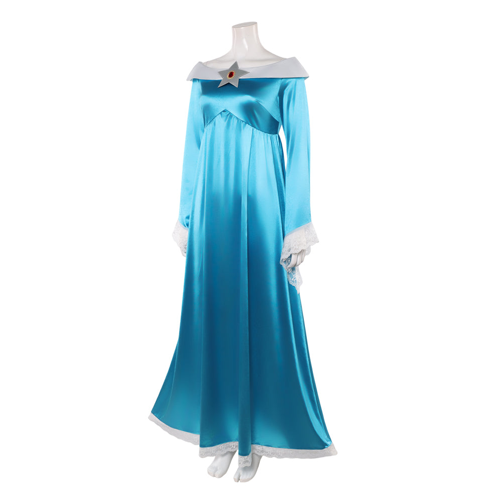 Super Mario Rosalina Cosplay Kostüm blau Kleid