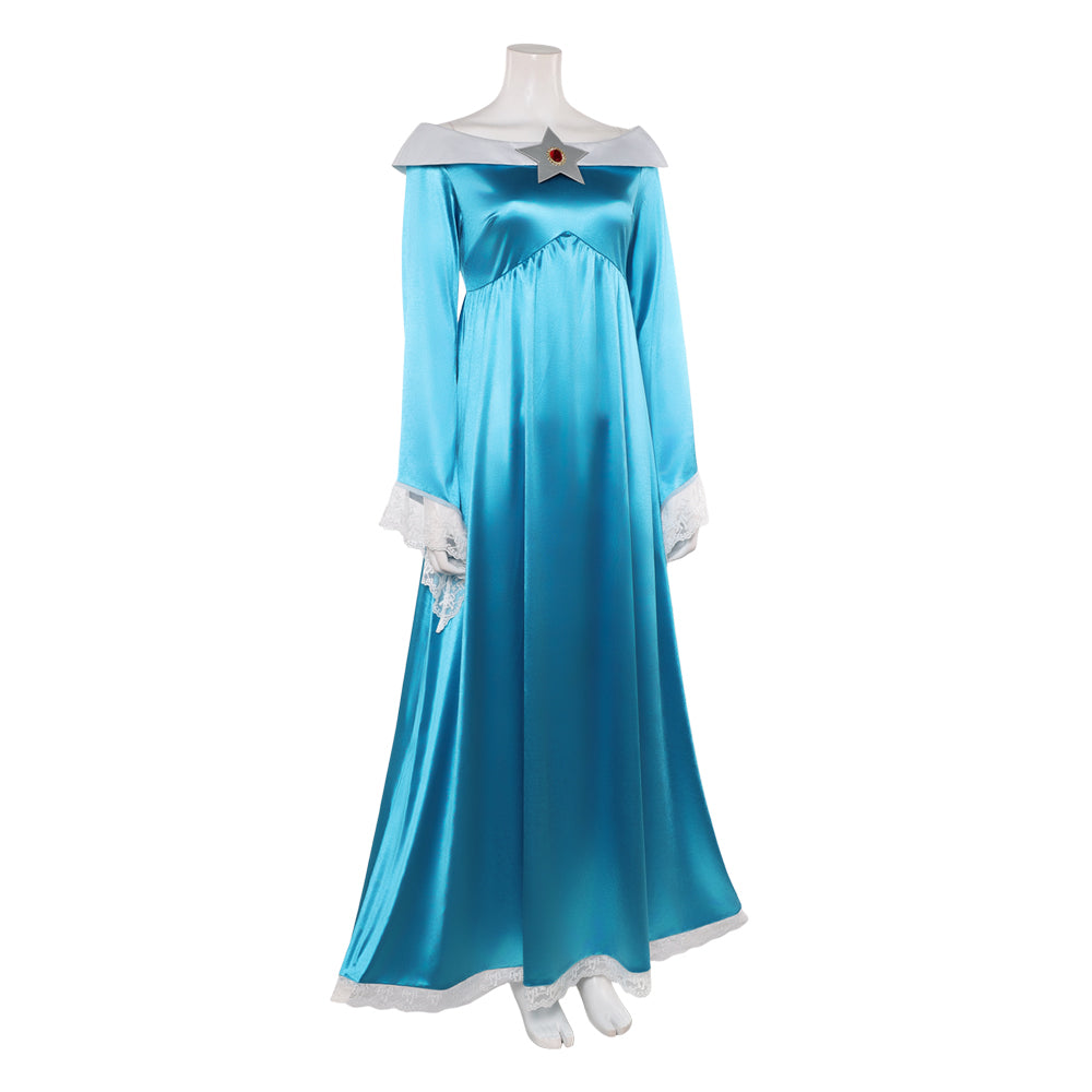 Super Mario Rosalina Cosplay Kostüm blau Kleid