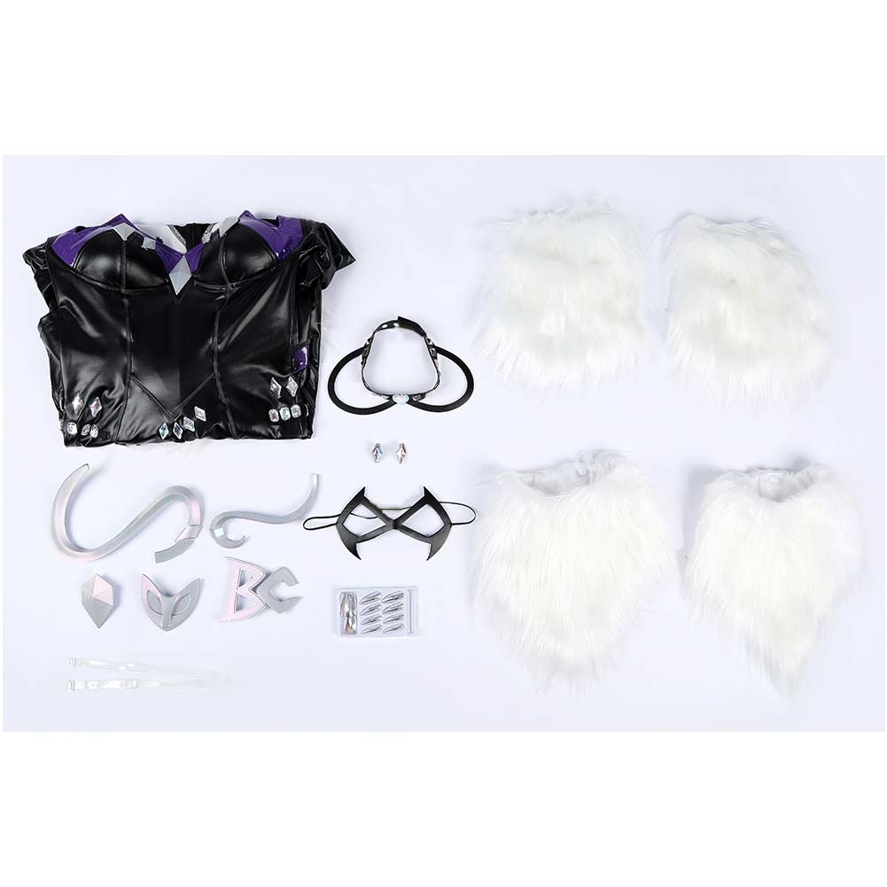 Superheldin Black Cat Kostüm M-Rival Felicia Sara Hard Cosplay Outfits