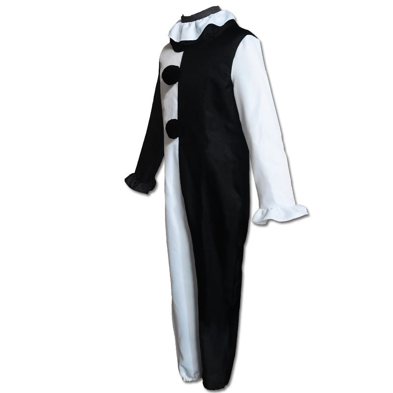 Terrifier Herren Kostüm Set Clown Schwarz Weiß Cosplay Outfit
