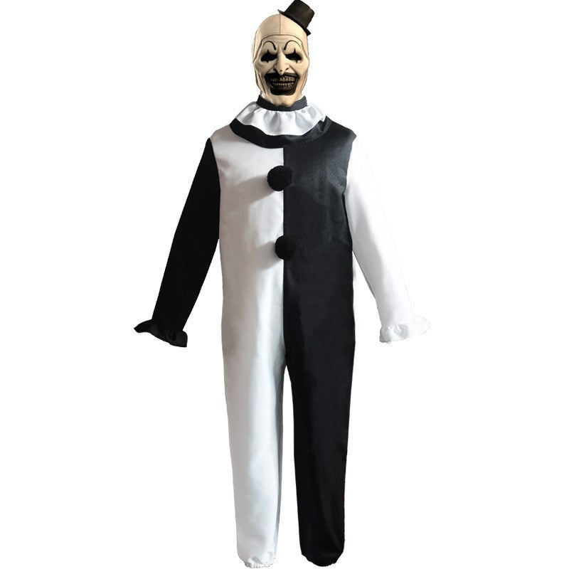 Terrifier Herren Kostüm Set Clown Schwarz Weiß Cosplay Outfit