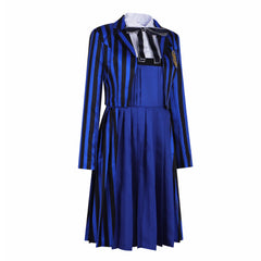 The Addams Family Enid Sinclair blau Schuluniform Cosplay Halloween Karneval Kostüm
