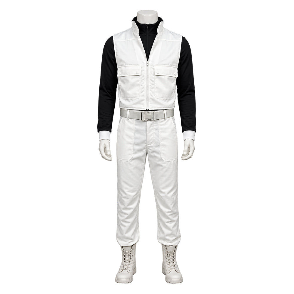 The Hunger Games: Sunrise on the Reaping Haymitch Abernathy weiß Cosplay Kostüm Set