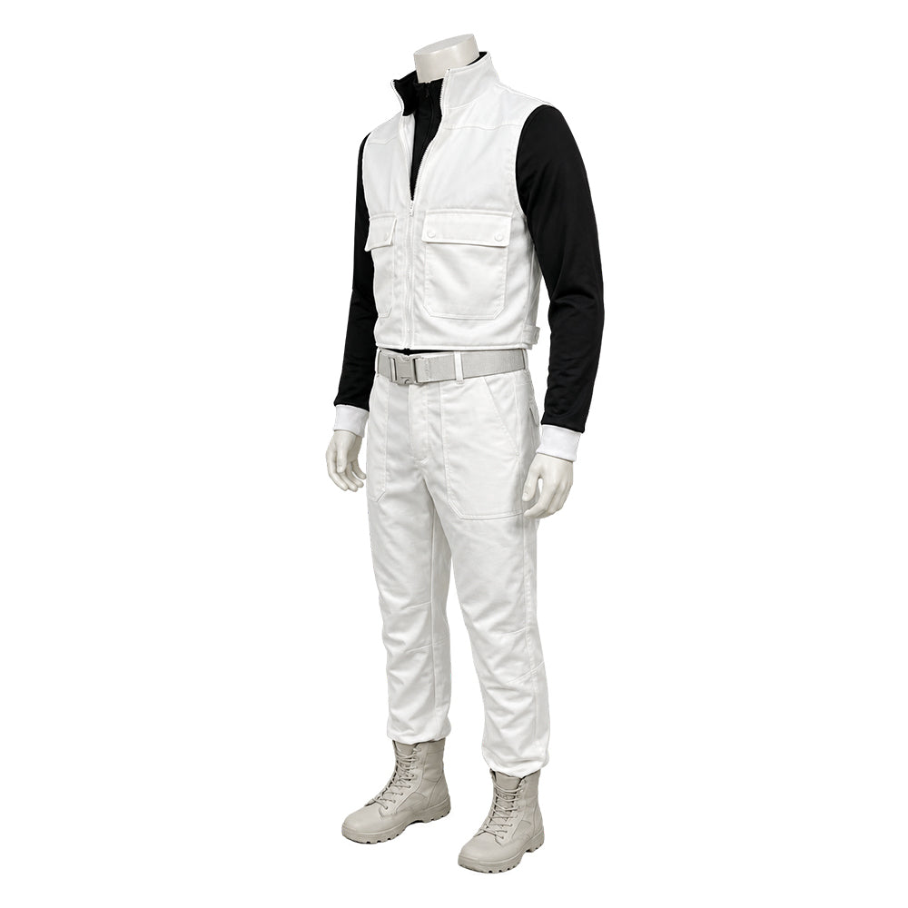 The Hunger Games: Sunrise on the Reaping Haymitch Abernathy weiß Cosplay Kostüm Set