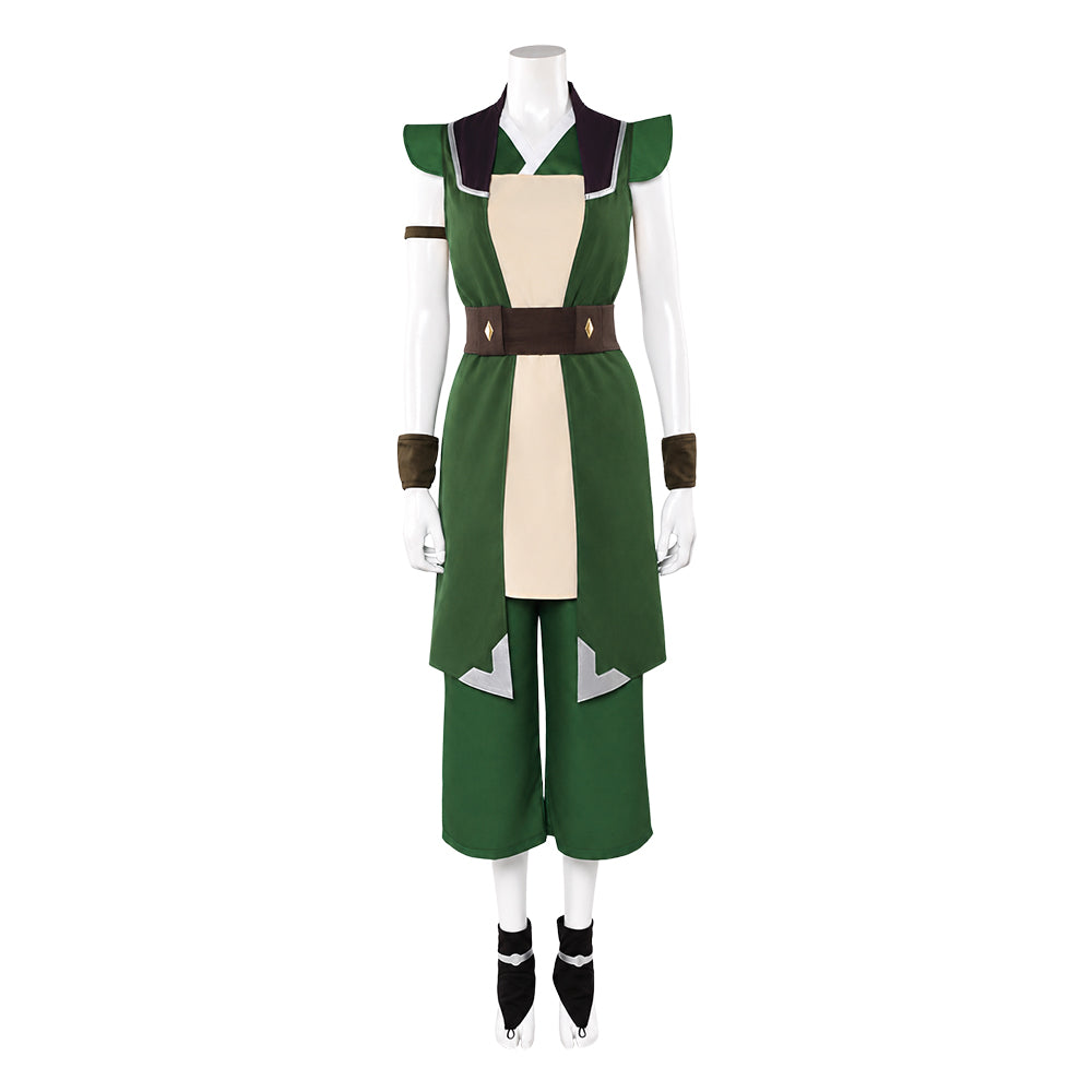 Toph Beifong grün Kostüm Set Avatar The Last Airbender Cosplay Outfit