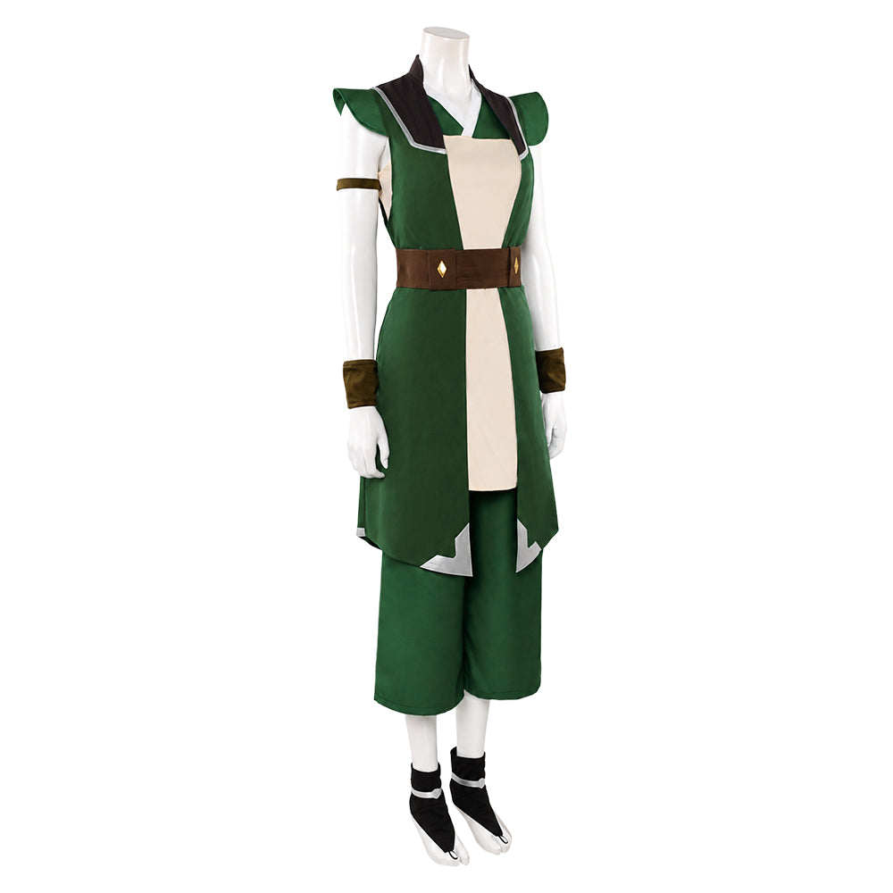 Toph Beifong grün Kostüm Set Avatar The Last Airbender Cosplay Outfit