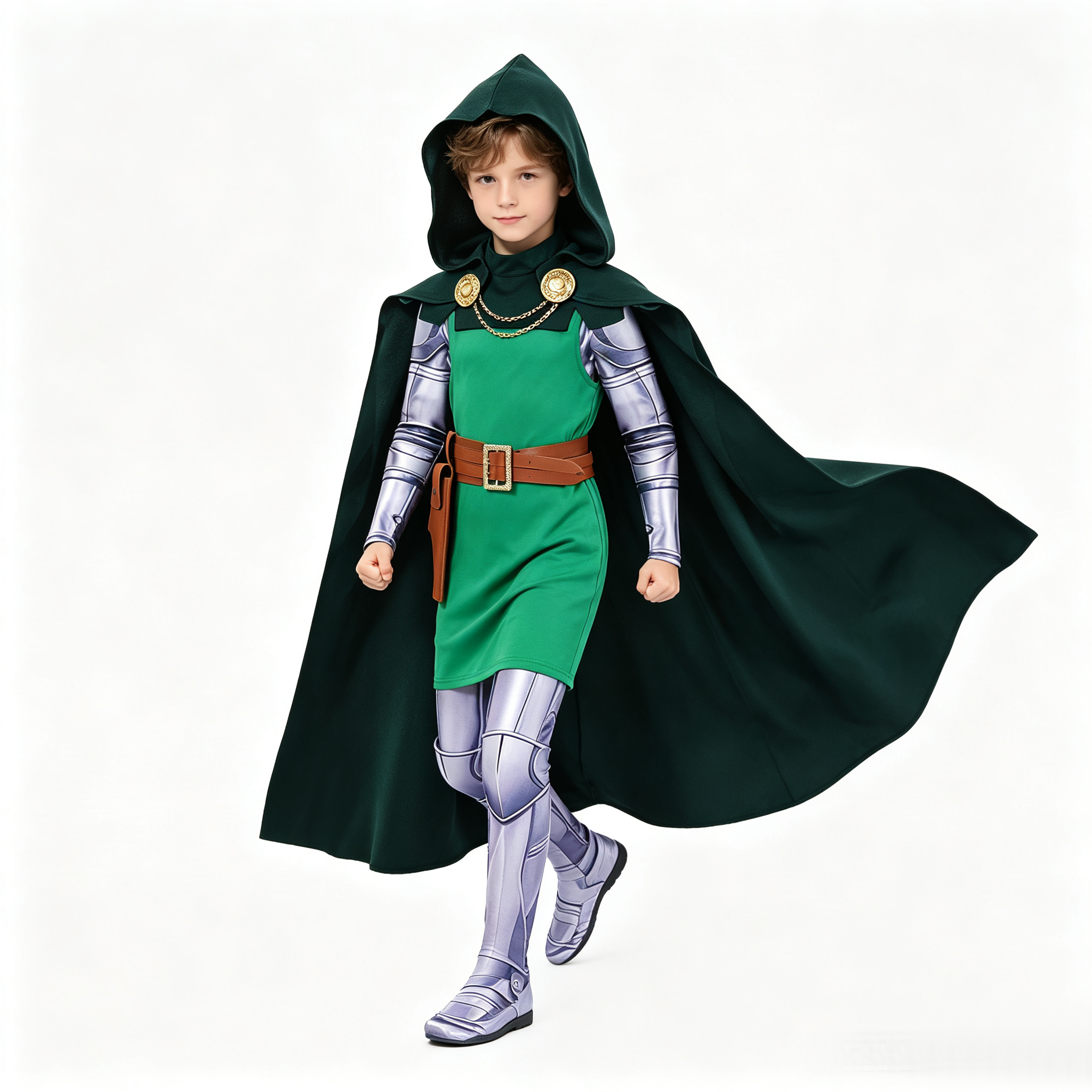Victor von Doom Kinder grün Kostüm Set Avengers: Doomsday Dr. Doom Cosplay Outfit