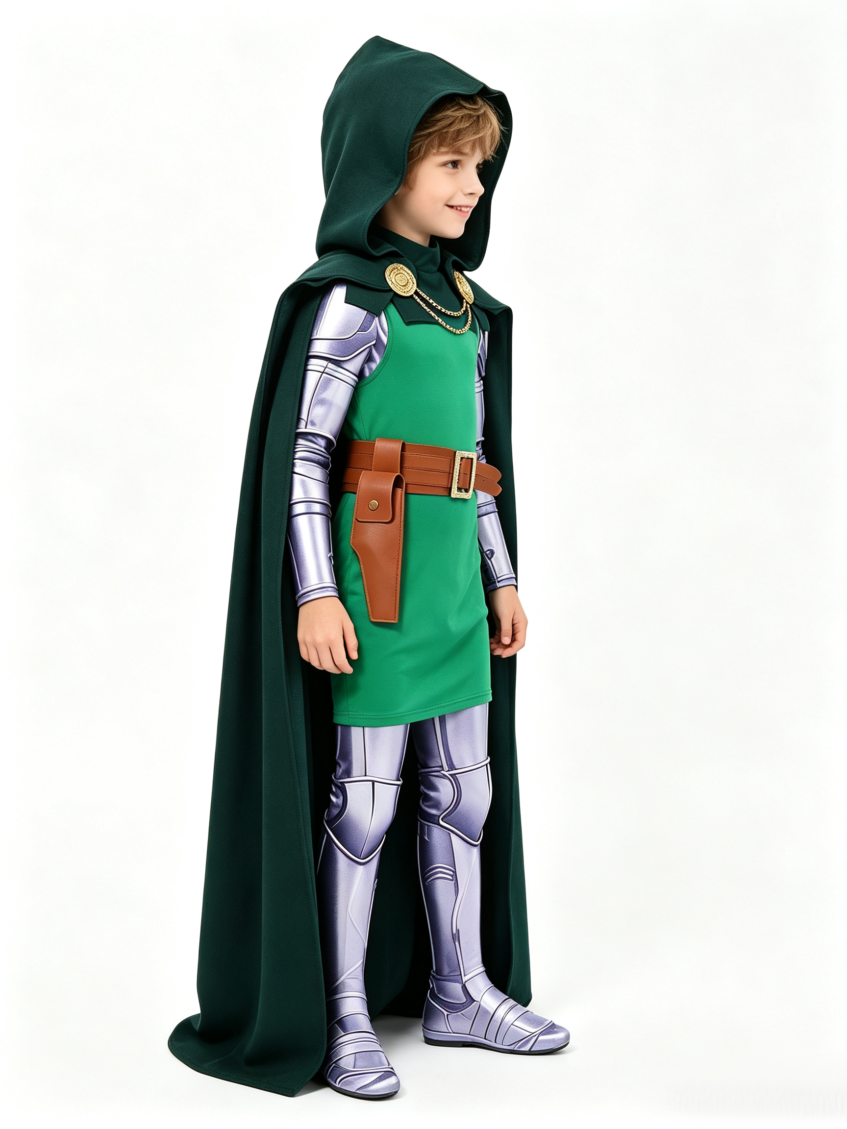 Victor von Doom Kinder grün Kostüm Set Avengers: Doomsday Dr. Doom Cosplay Outfit